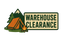 露营清仓logo 左右排版 包含warehouse clearance 字样